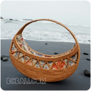 moon bags full handmade unique fashion rattan straw